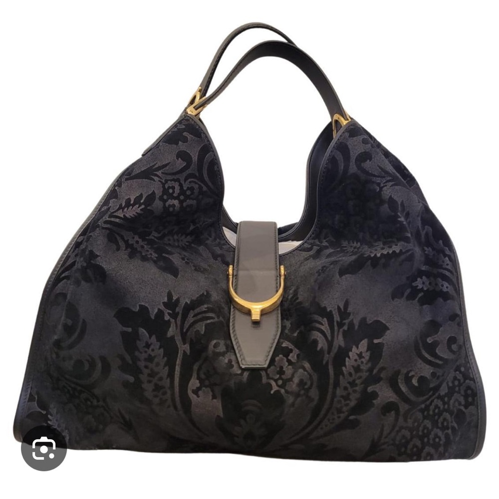 GUCCI Suede Stirrup Bag Authentic